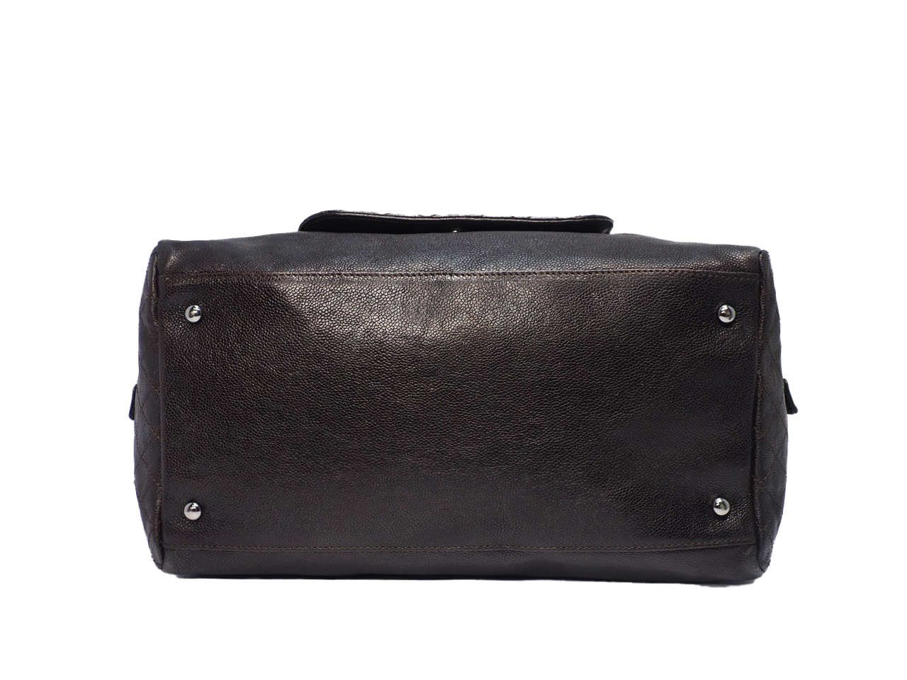 Chanel 11411457 Brown Aged Calfskin Pocket in the City Dark Boston Shoulder Bag - Image 5