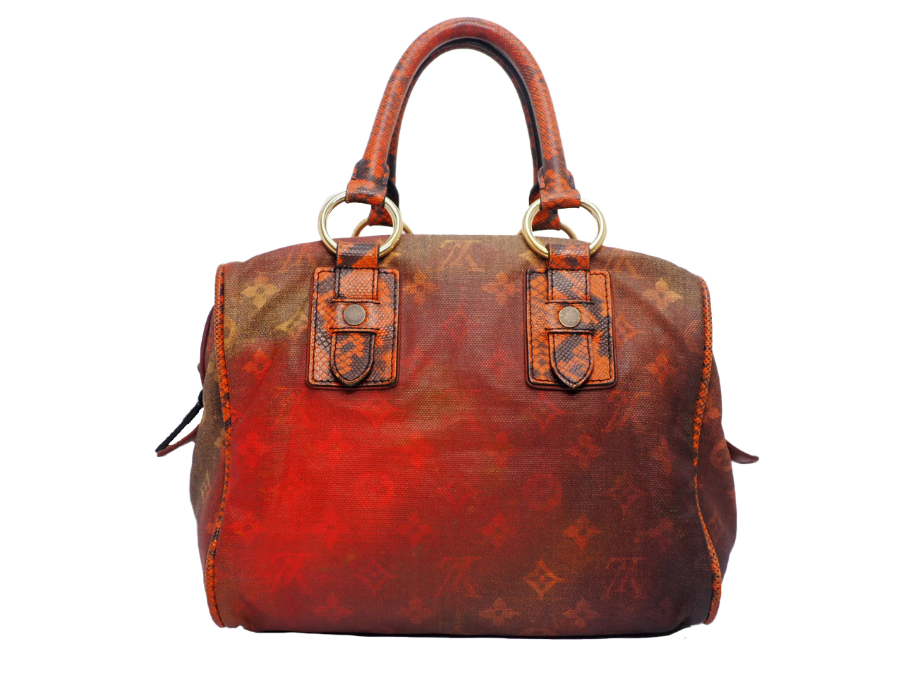 Louis Vuitton M95737 Limited Edition Monogram/ Karung Trim Man Crazy Jokes Boston Bag (FL1038) - Image 3