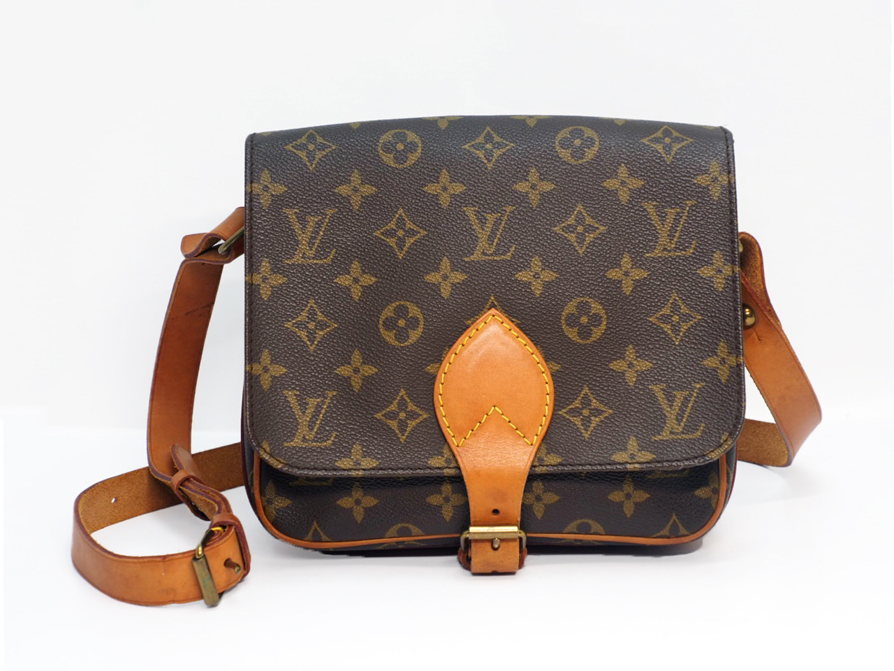Louis Vuitton M51253 Vintage Monogram Canvas Cartouchiere MM Bag (SL0970)