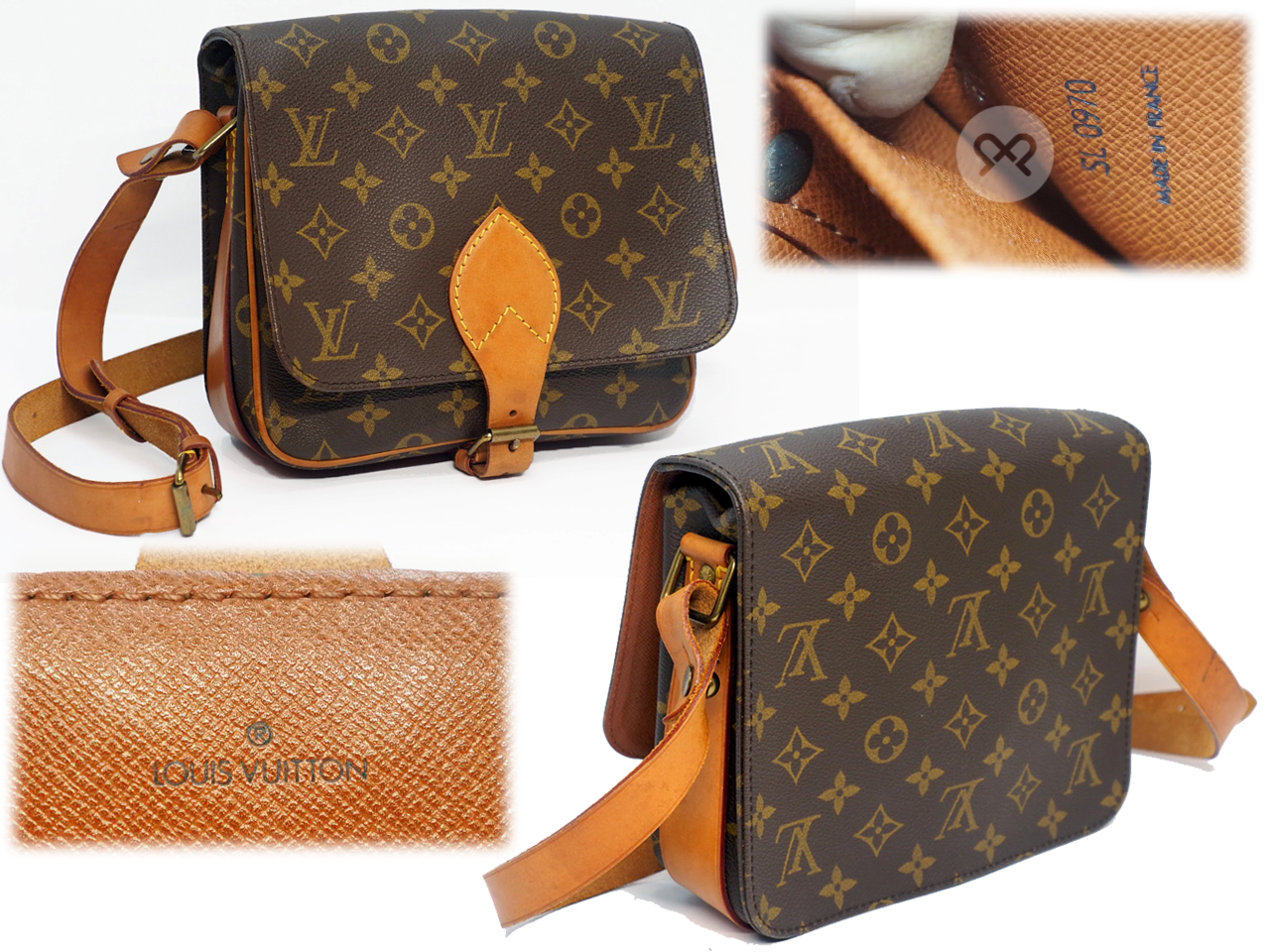 Louis Vuitton M51253 Vintage Monogram Canvas Cartouchiere MM Bag (SL0970) - Image 2