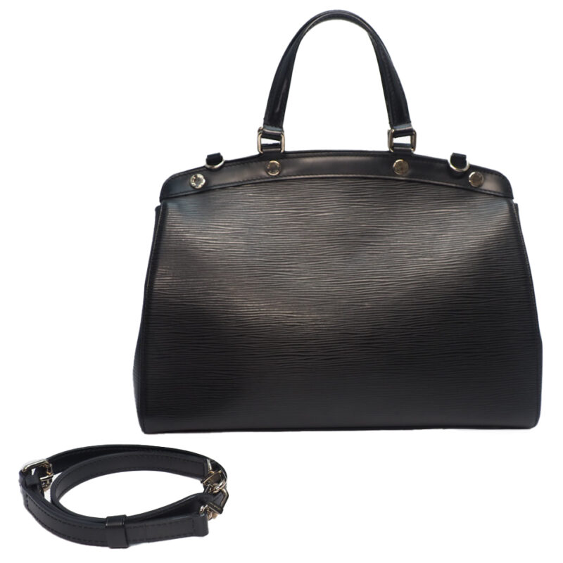 Louis Vuitton Black Epi Leather Brea MM Tote w Strap