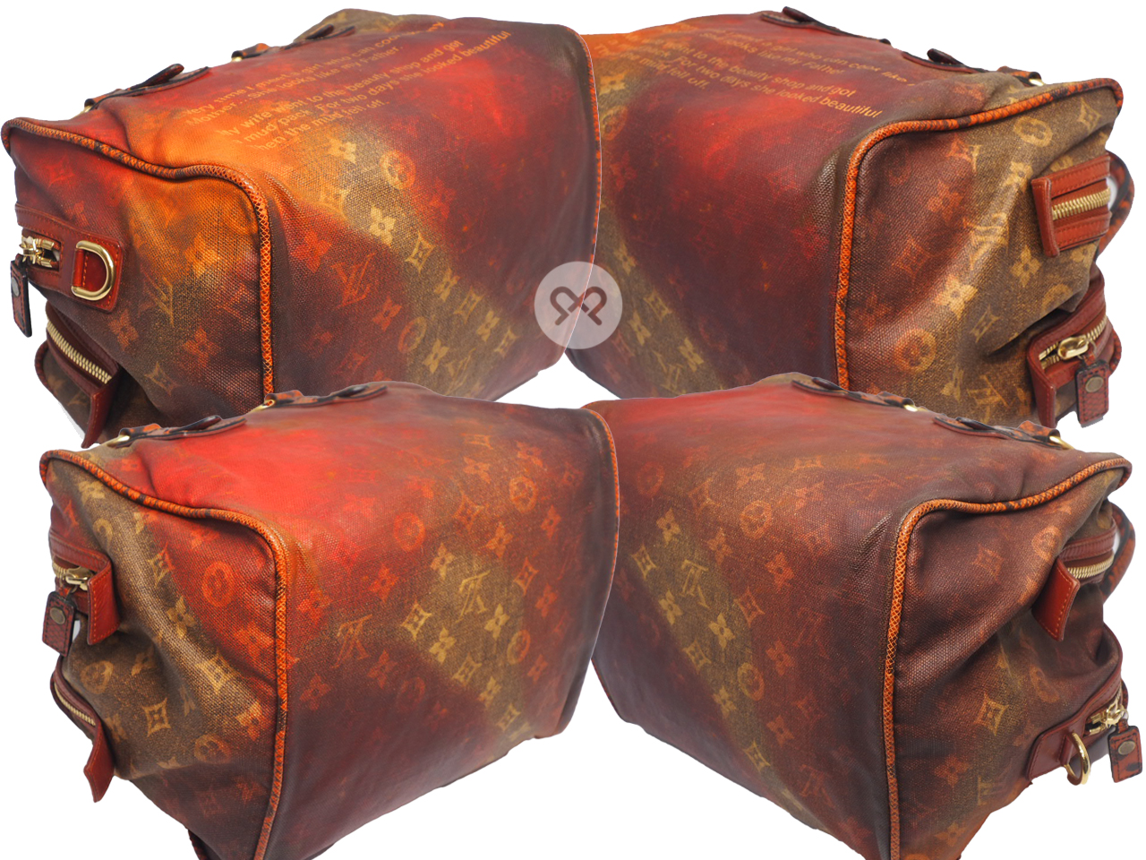 Louis Vuitton M95737 Limited Edition Monogram/ Karung Trim Man Crazy Jokes Boston Bag (FL1038) - Image 8