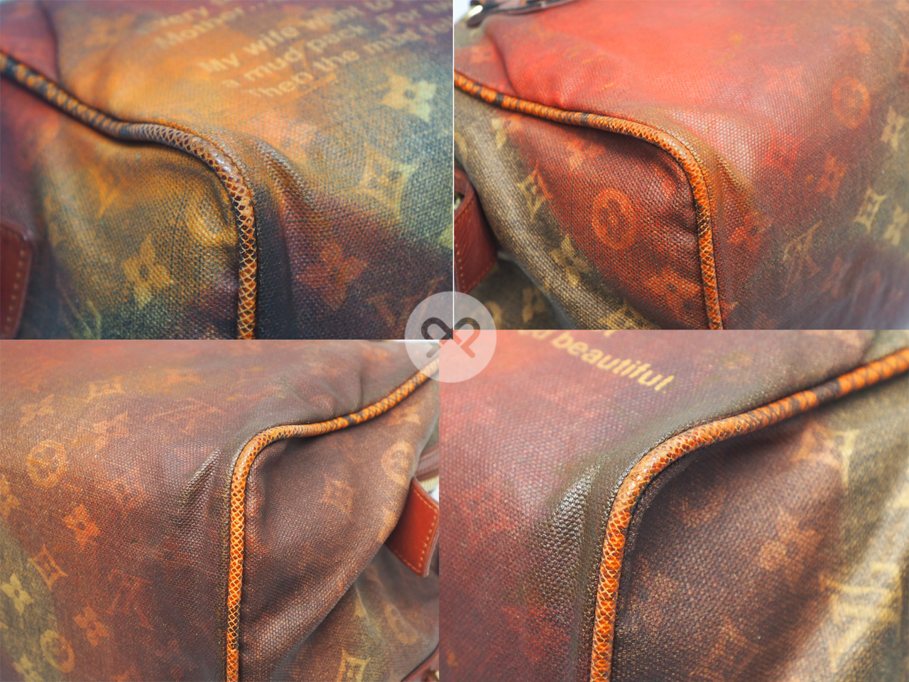 Louis Vuitton M95737 Limited Edition Monogram/ Karung Trim Man Crazy Jokes Boston Bag (FL1038) - Image 9