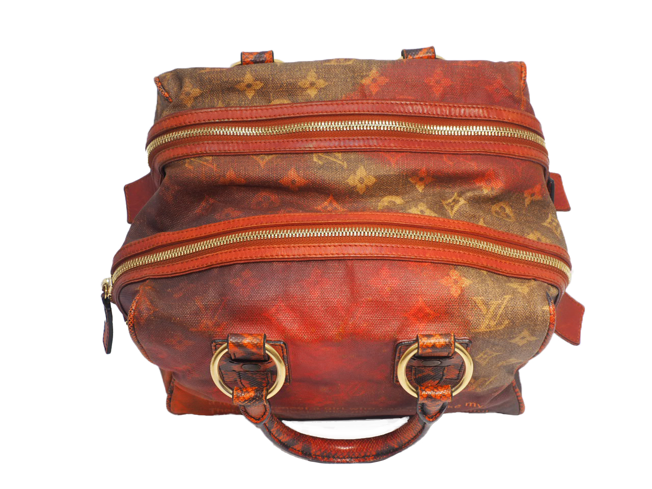 Louis Vuitton M95737 Limited Edition Monogram/ Karung Trim Man Crazy Jokes Boston Bag (FL1038) - Image 5
