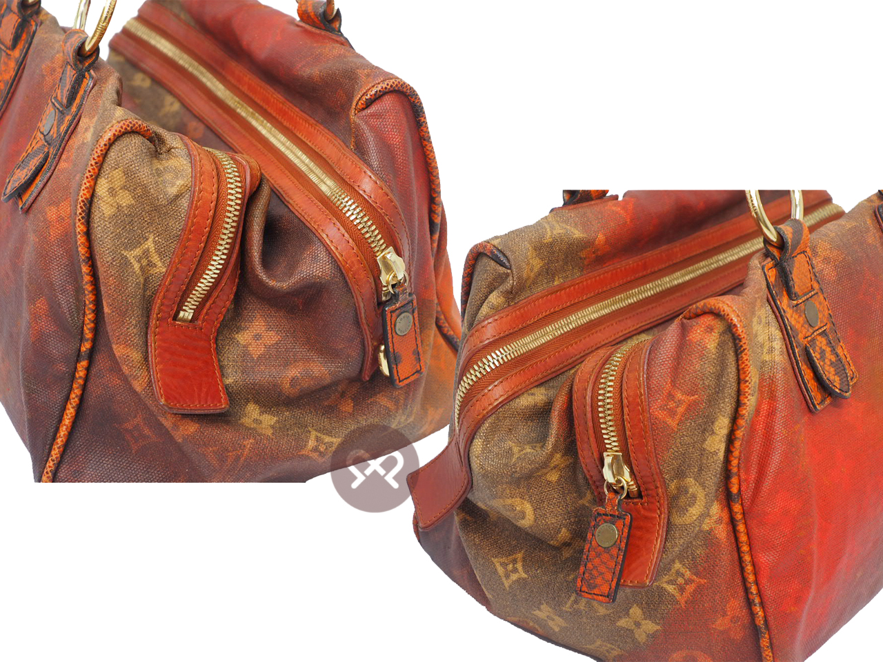 Louis Vuitton M95737 Limited Edition Monogram/ Karung Trim Man Crazy Jokes Boston Bag (FL1038) - Image 11