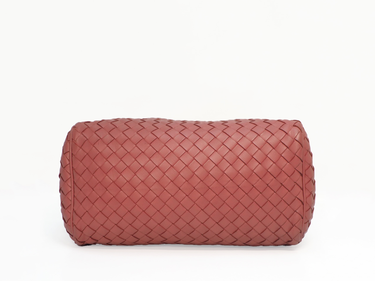 Bottega Veneta 428051 Antique Rose/ Pink Convertible 2-Way Intrecciato Mini Boston Bag with Strap - Image 4