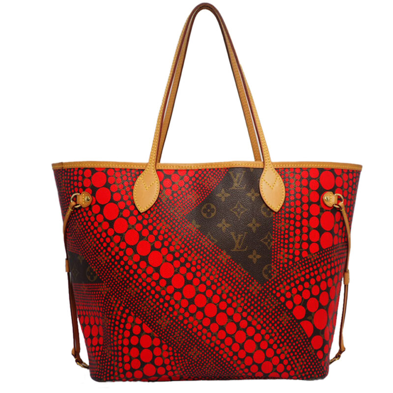 LOUIS VUITTON Limited Edition Red/ Rouge Yayoi Kusama Monogram Waves Neverfull MM Bag ( GI2172)
