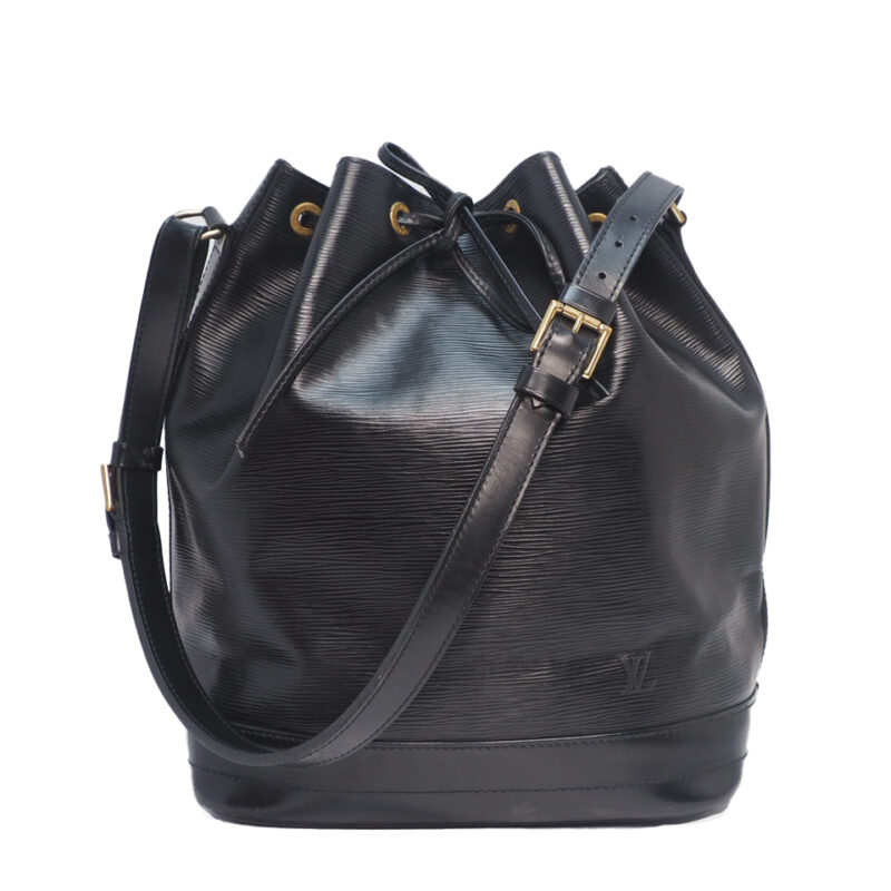 Louis Vuitton Black Epi Leather Noe Drawstring Bucket Large Bag (AR0925)