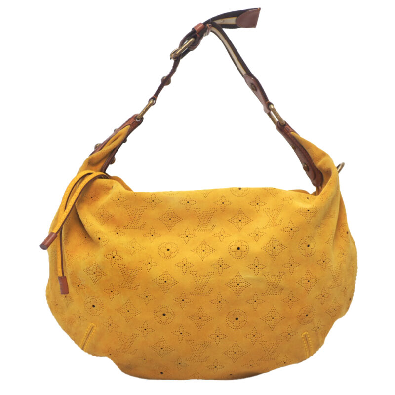 Louis Vuitton M95118 Yellow Monogram Perforated Suede Onatah GM  Hobo Bag