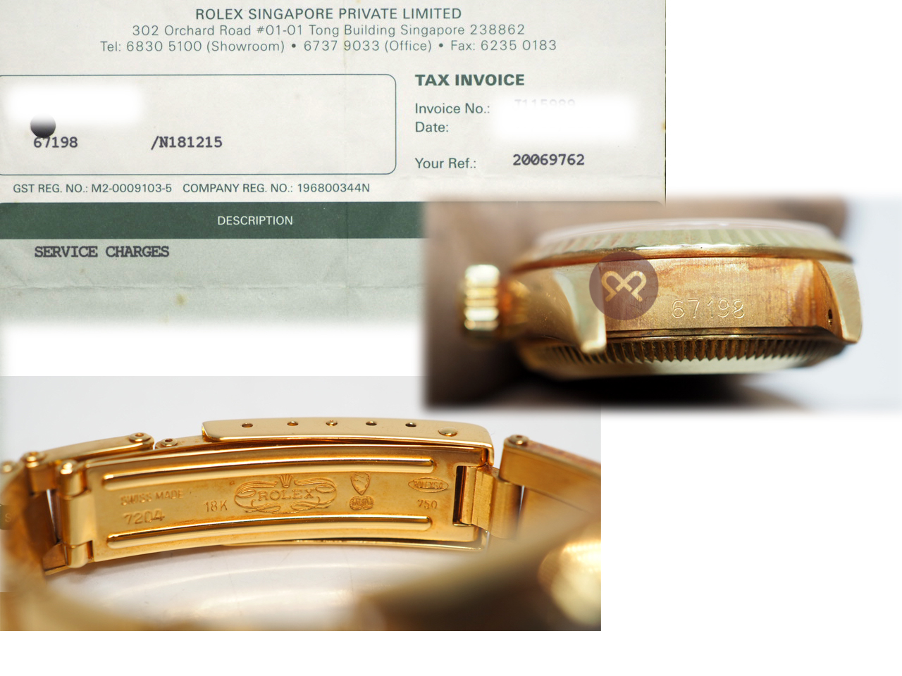 Rolex 67198 Oyster Perpetual 18K Solid Gold Lady 26mm Roman Digit/ White Dial Watch - Image 6