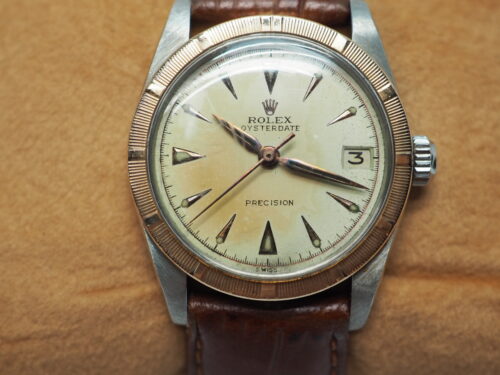 Rolex 68274 Vintage Rose Gold 31mm Oysterdate Precision Winding Watch