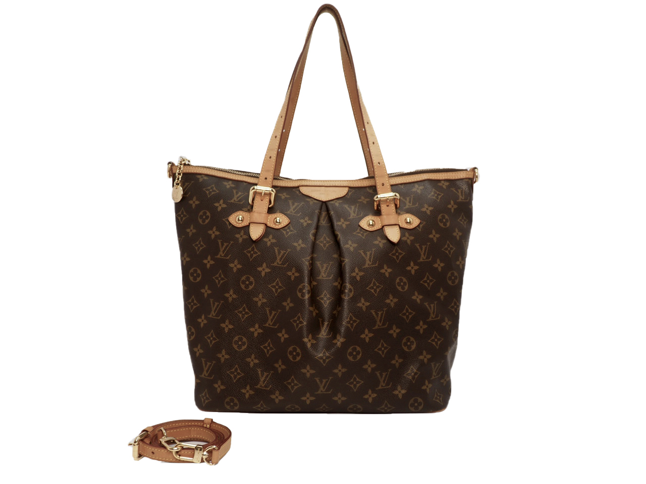 Louis Vuitton M40146 Monogram Canvas Palermo GM w Strap (MI0140)