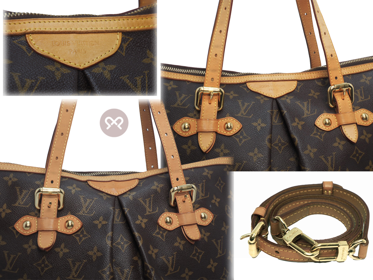 Louis Vuitton M40146 Monogram Canvas Palermo GM w Strap (MI0140) - Image 5