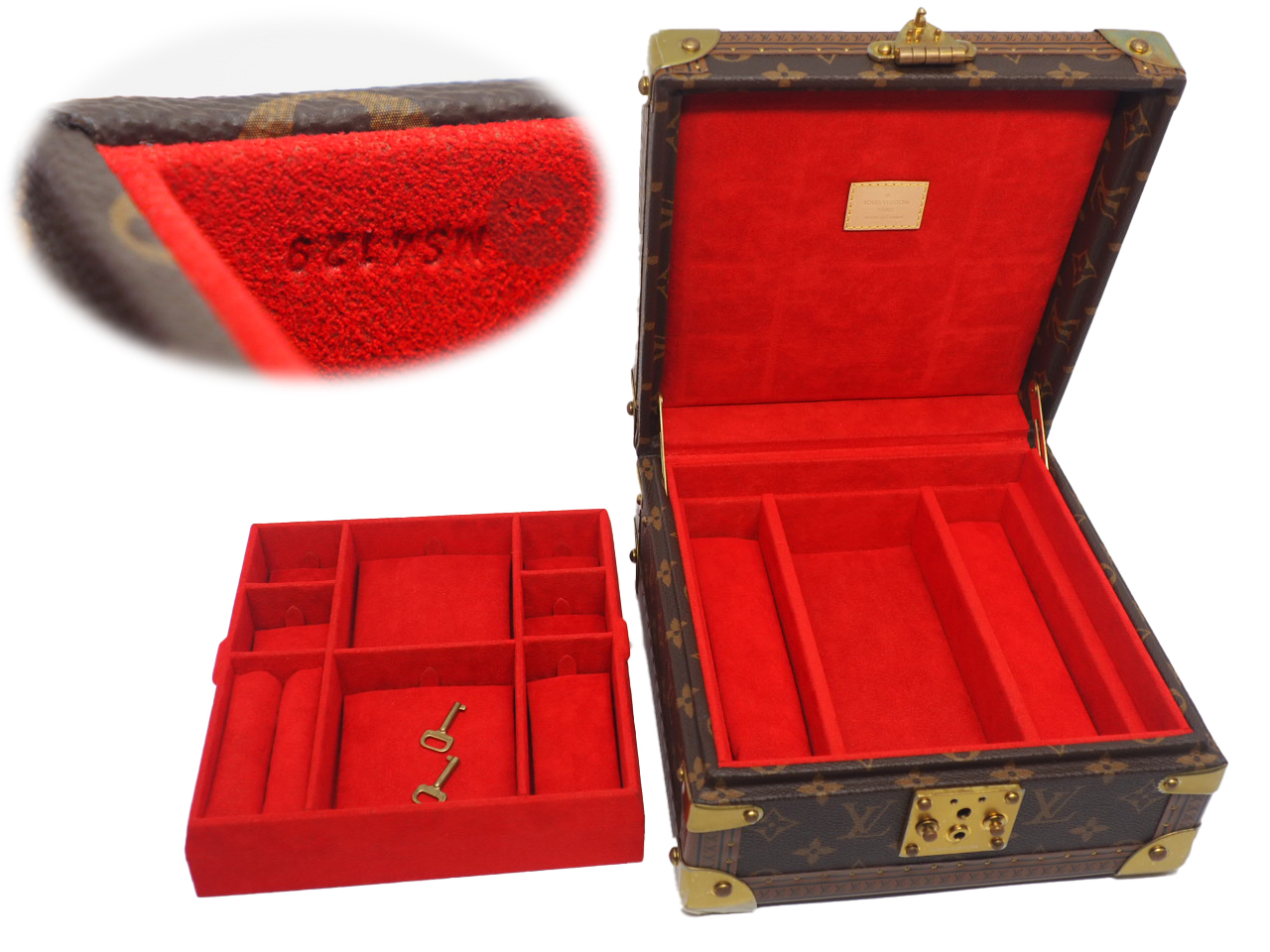 Louis Vuitton M20040 Monogram Canvas/ ROUGE COFFRET JOAILLERIE Jewellery Case (MS4129) - Image 2