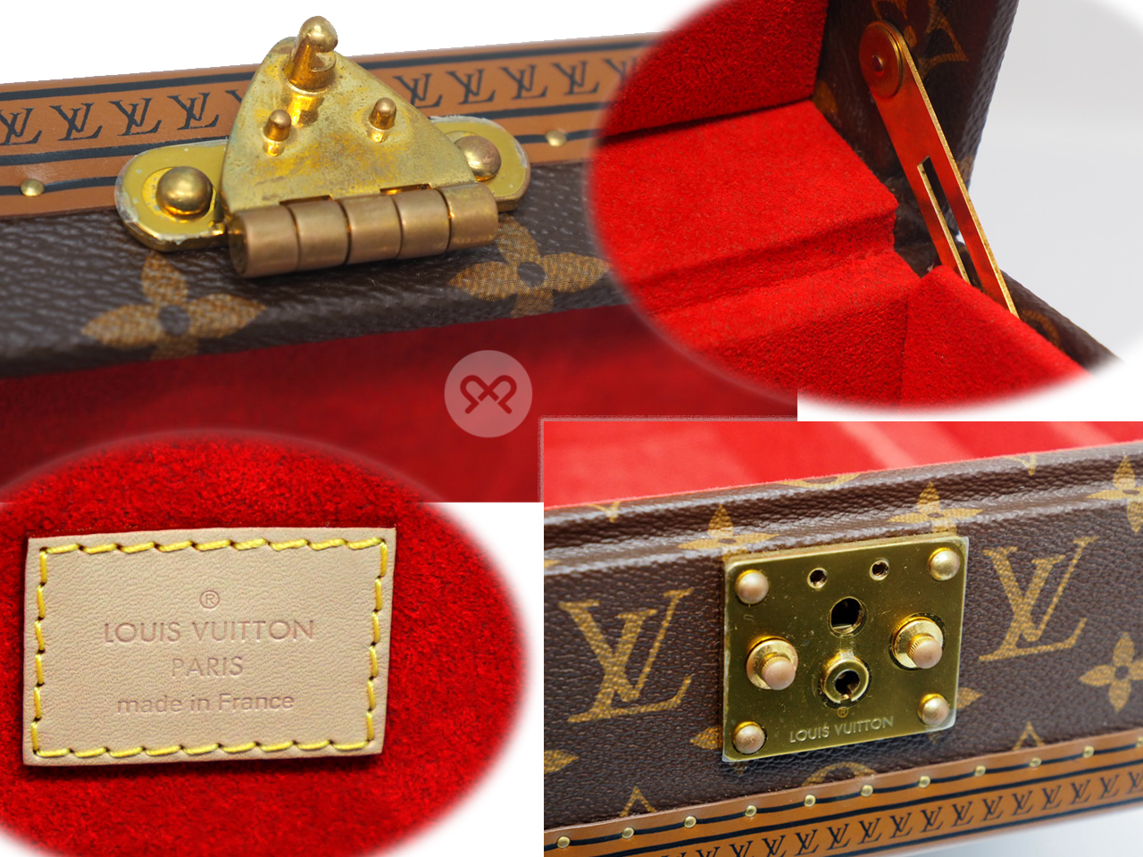 Louis Vuitton M20040 Monogram Canvas/ ROUGE COFFRET JOAILLERIE Jewellery Case (MS4129) - Image 5