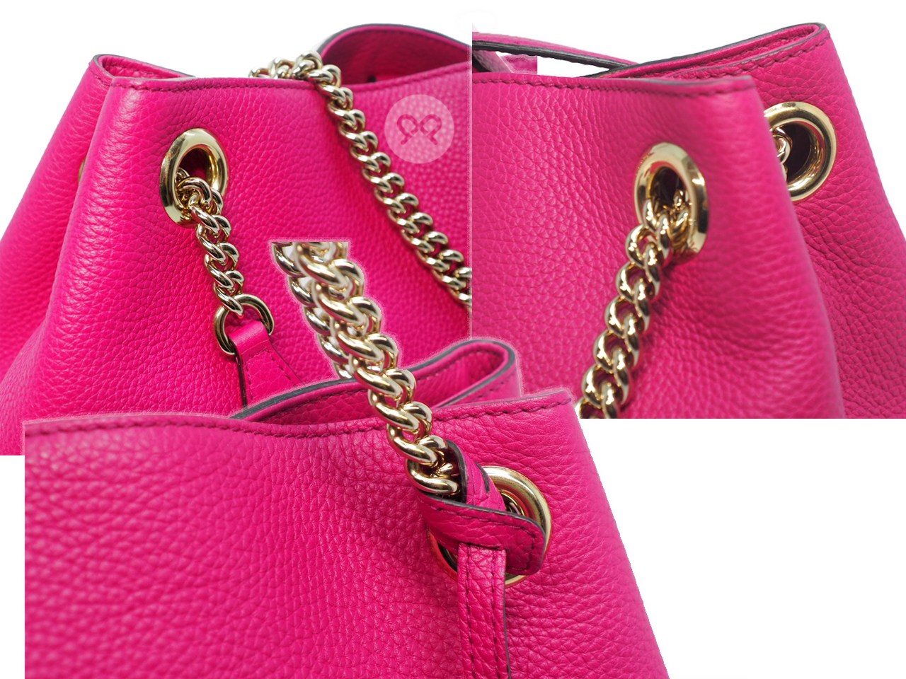 Gucci 308982 Fuchsia chain Soho Interlocking G Shoulder Bag - Image 4