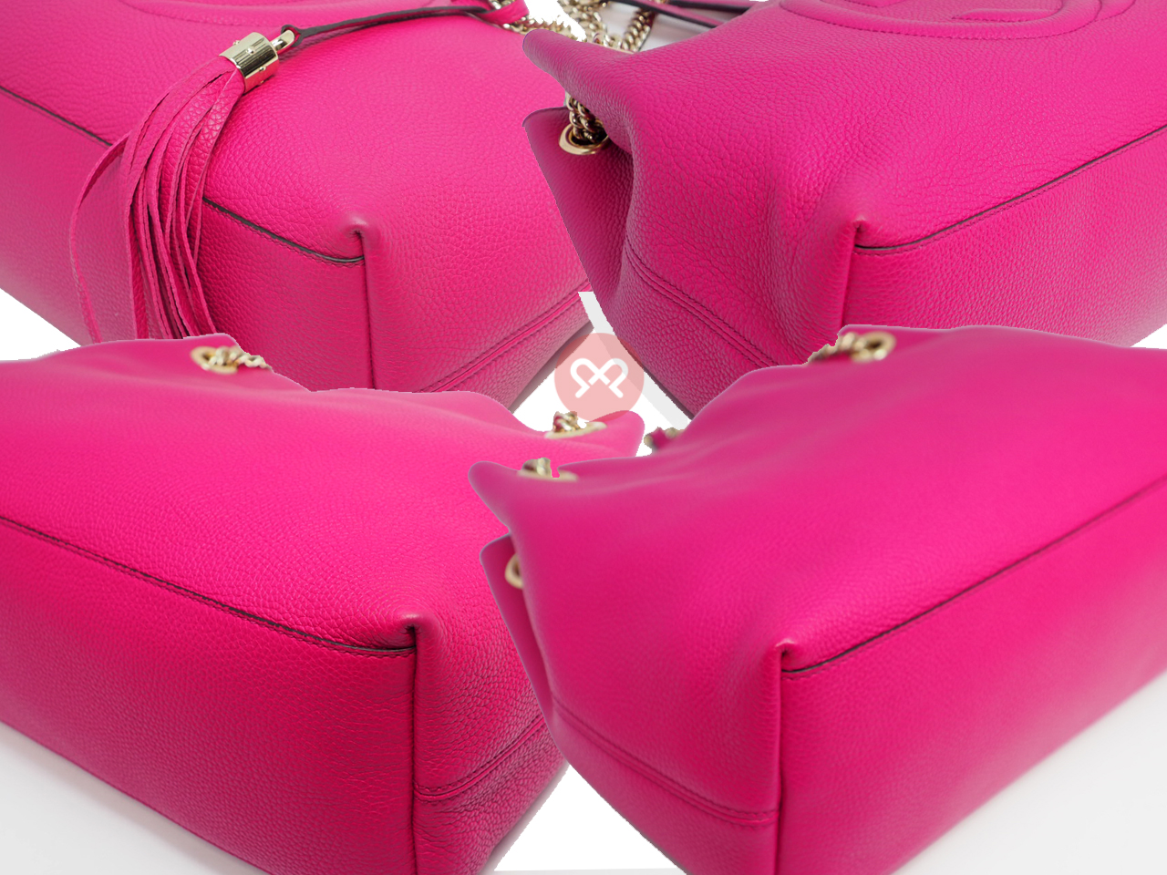 Gucci 308982 Fuchsia chain Soho Interlocking G Shoulder Bag - Image 9