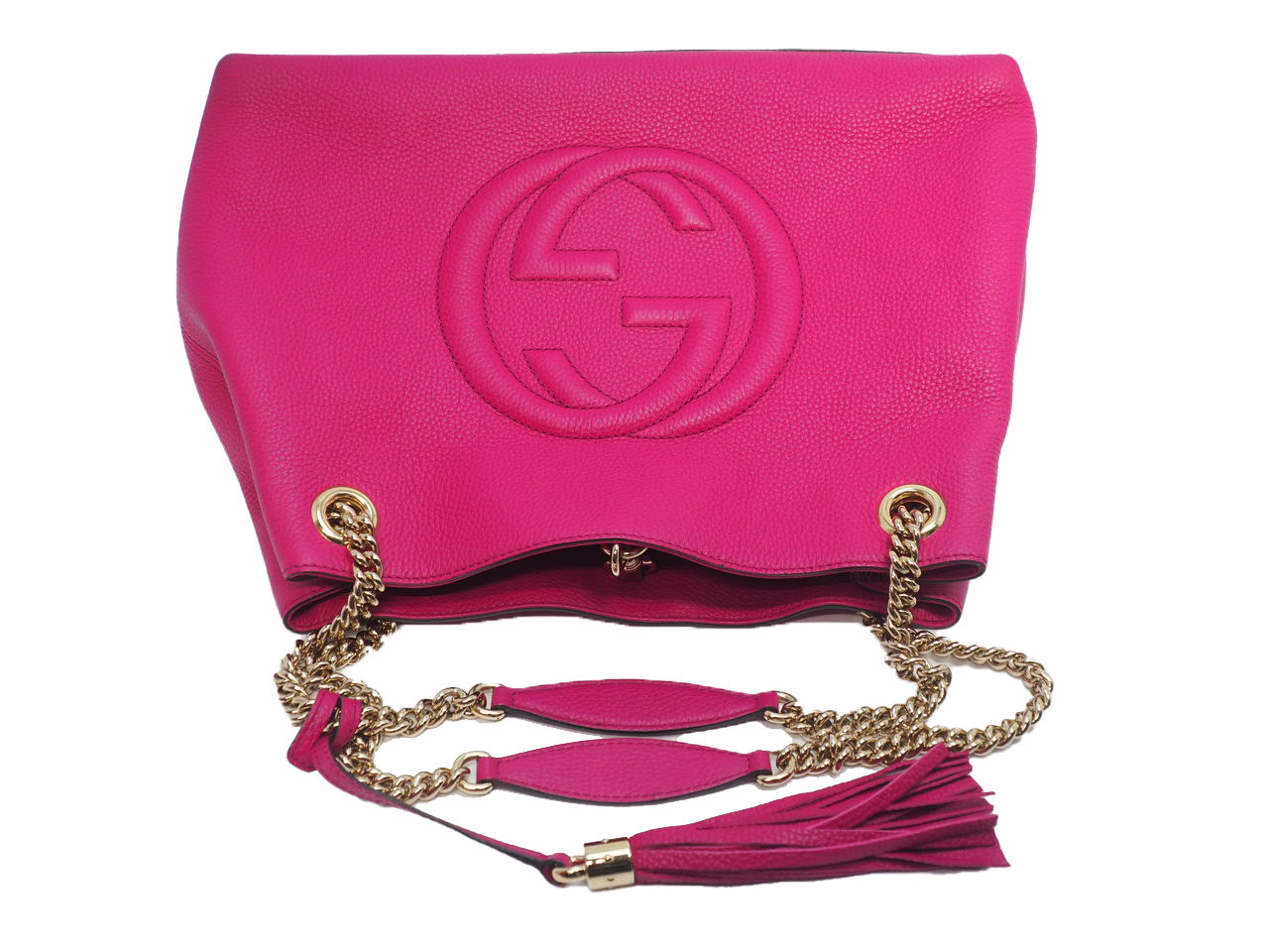 Gucci 308982 Fuchsia chain Soho Interlocking G Shoulder Bag - Image 5