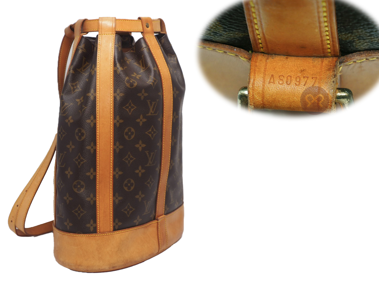 Louis Vuitton M42243 Monogram Canvas Randonnee Backpack/ Shoulder Bag (AS0977) - Image 2