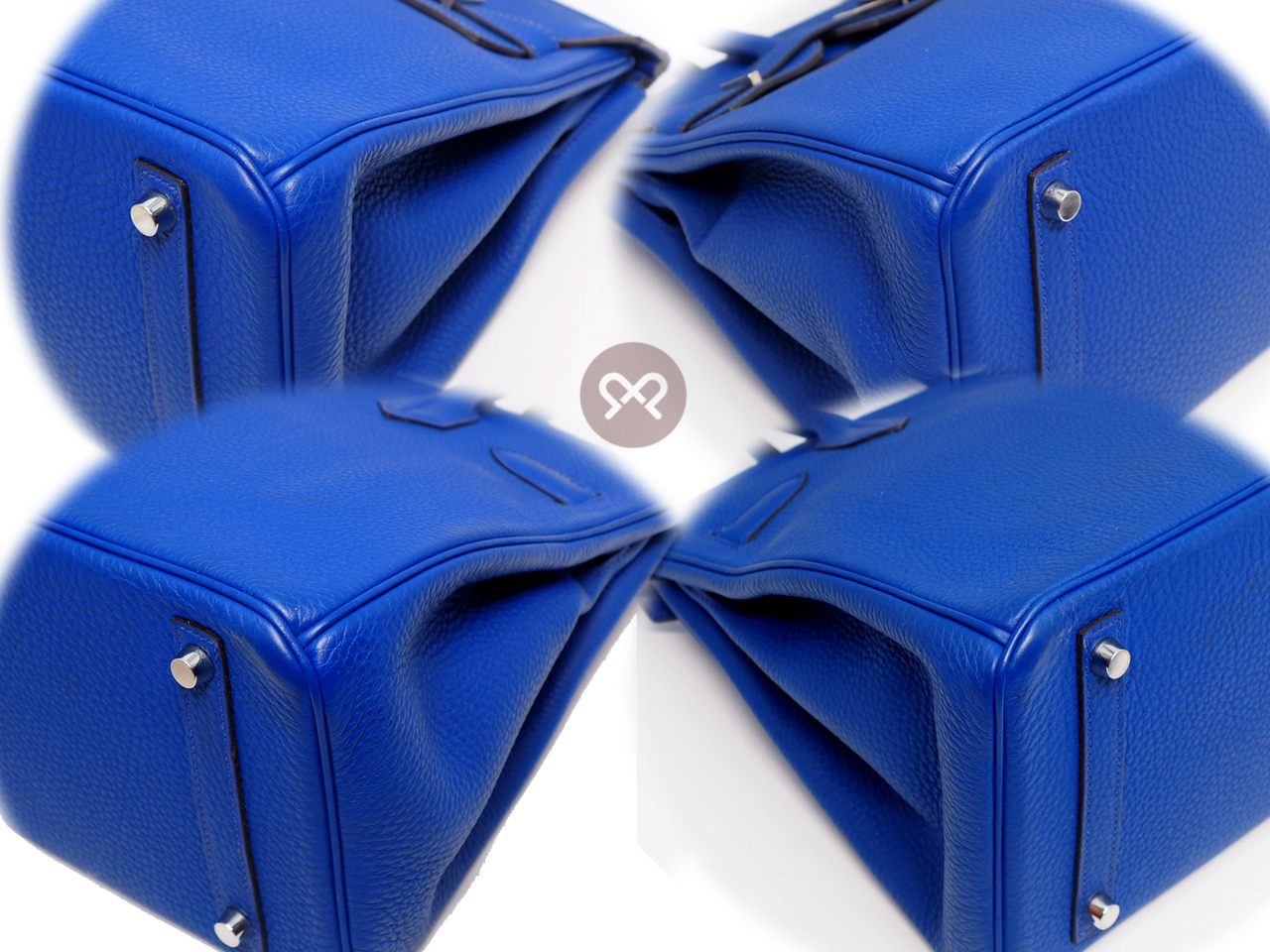 Hermes Birkin 30 Blue Electric Togo Leather Q Stamp Palladium Hardware - Image 5