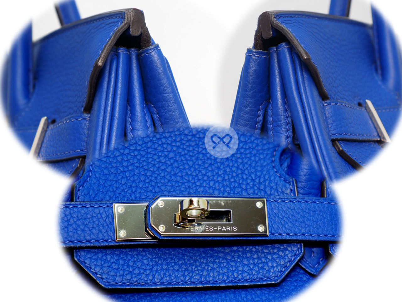 Hermes Birkin 30 Blue Electric Togo Leather Q Stamp Palladium Hardware - Image 6