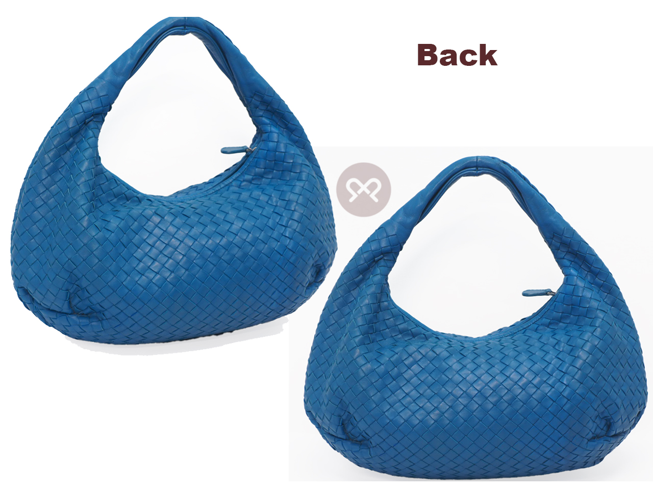 Bottega Veneta 232499 Electric Blue Belly Veneta Intrecciato Woven Small Hobo Bag - Image 3