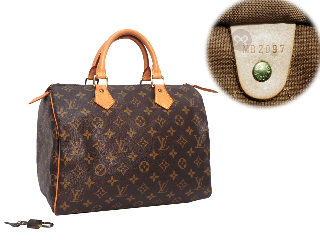 Louis Vuitton M41526 Monogram Canvas Speedy 30 Tote Bag ( MB2097) - Image 2