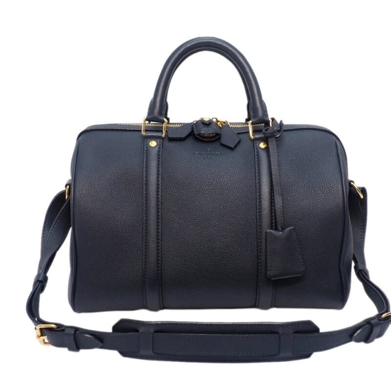 Louis Vuitton Asphalt Black/ Blue Cobalt Calf Leather Sophia Coppola SC PM Speedy Bag ( FO3186 )