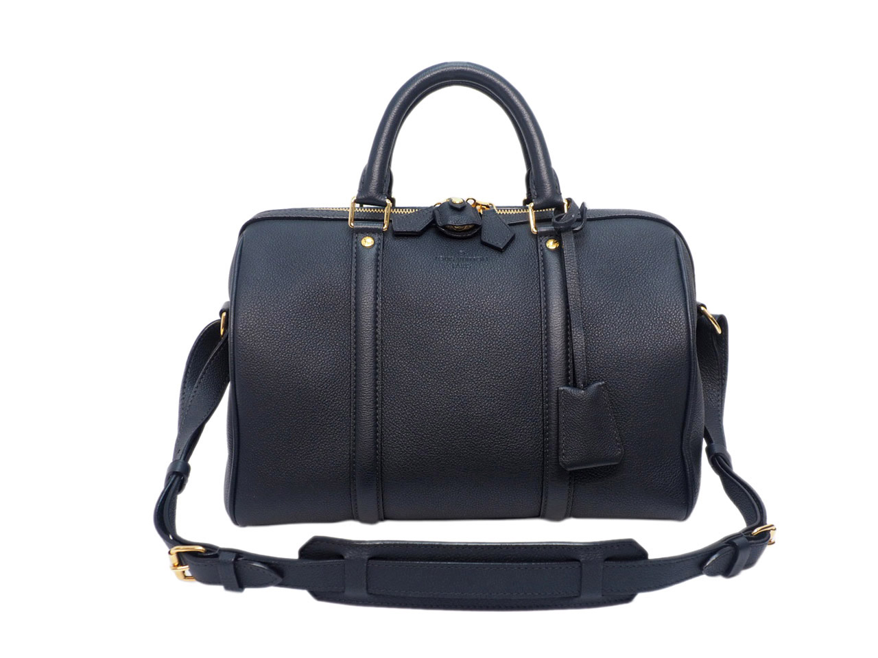 Louis Vuitton Asphalt Black/ Blue Cobalt Calf Leather Sophia Coppola SC PM Speedy Bag ( FO3186 )