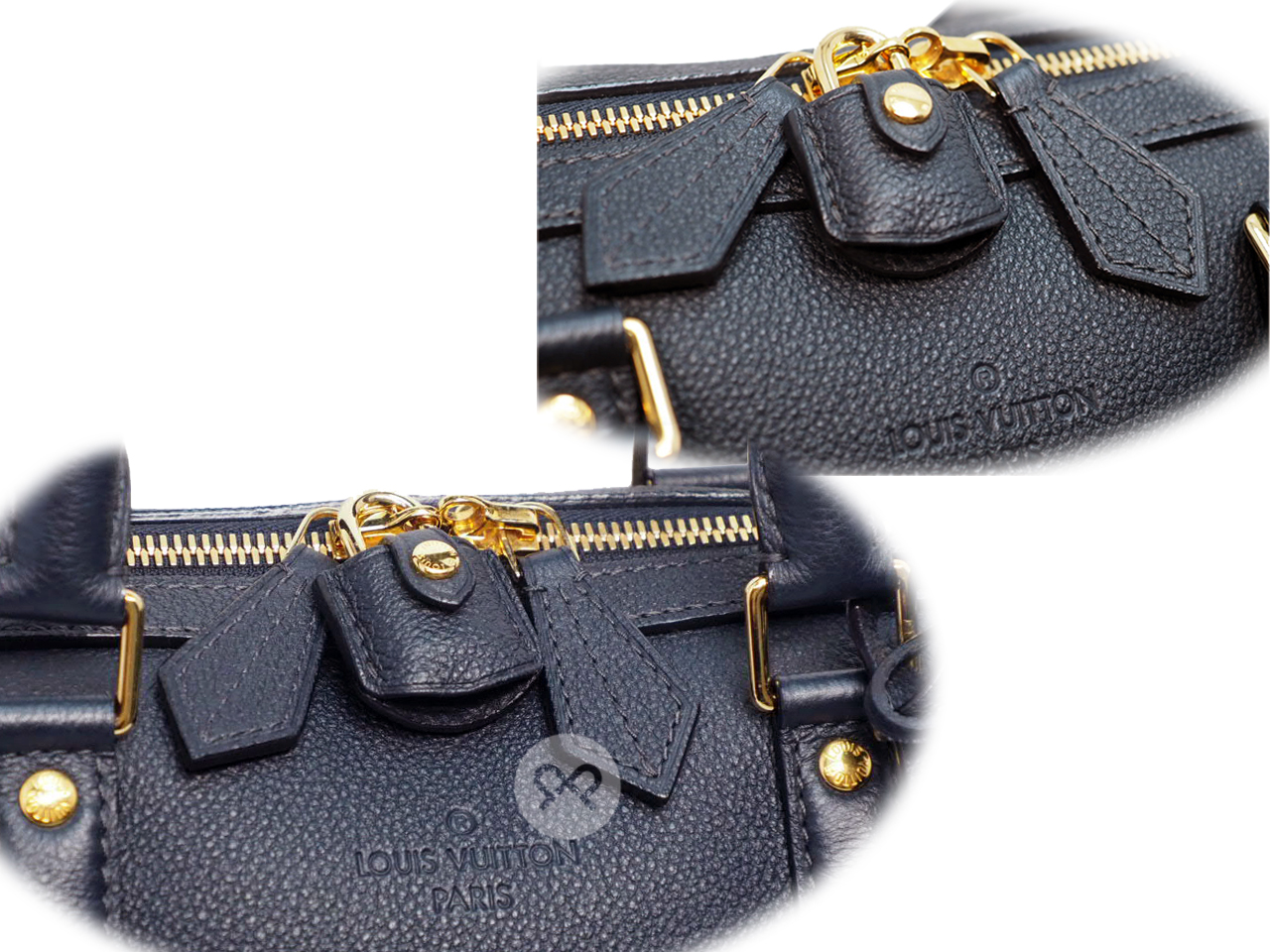 Louis Vuitton Asphalt Black/ Blue Cobalt Calf Leather Sophia Coppola SC PM Speedy Bag ( FO3186 ) - Image 8