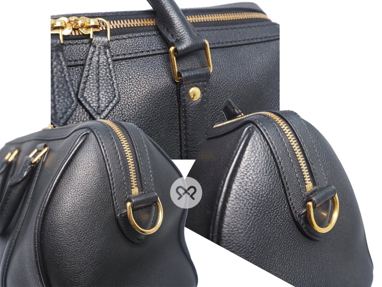 Louis Vuitton M96500 Asphalt/ Black Cobalt Calf Leather Sophia Coppola SC PM Speedy Bag (FO3176) - Image 7