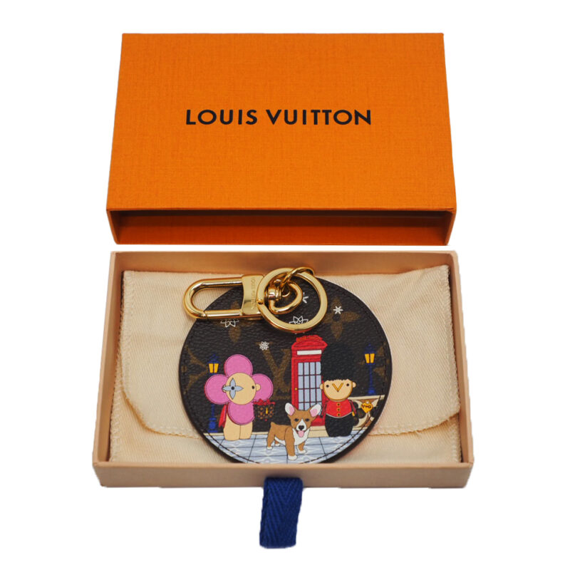 Christmas Limited Collection! Louis Vuitton M00501 Illustre London X'mas 2021 Bag Charm and Key Holder (BC0271)