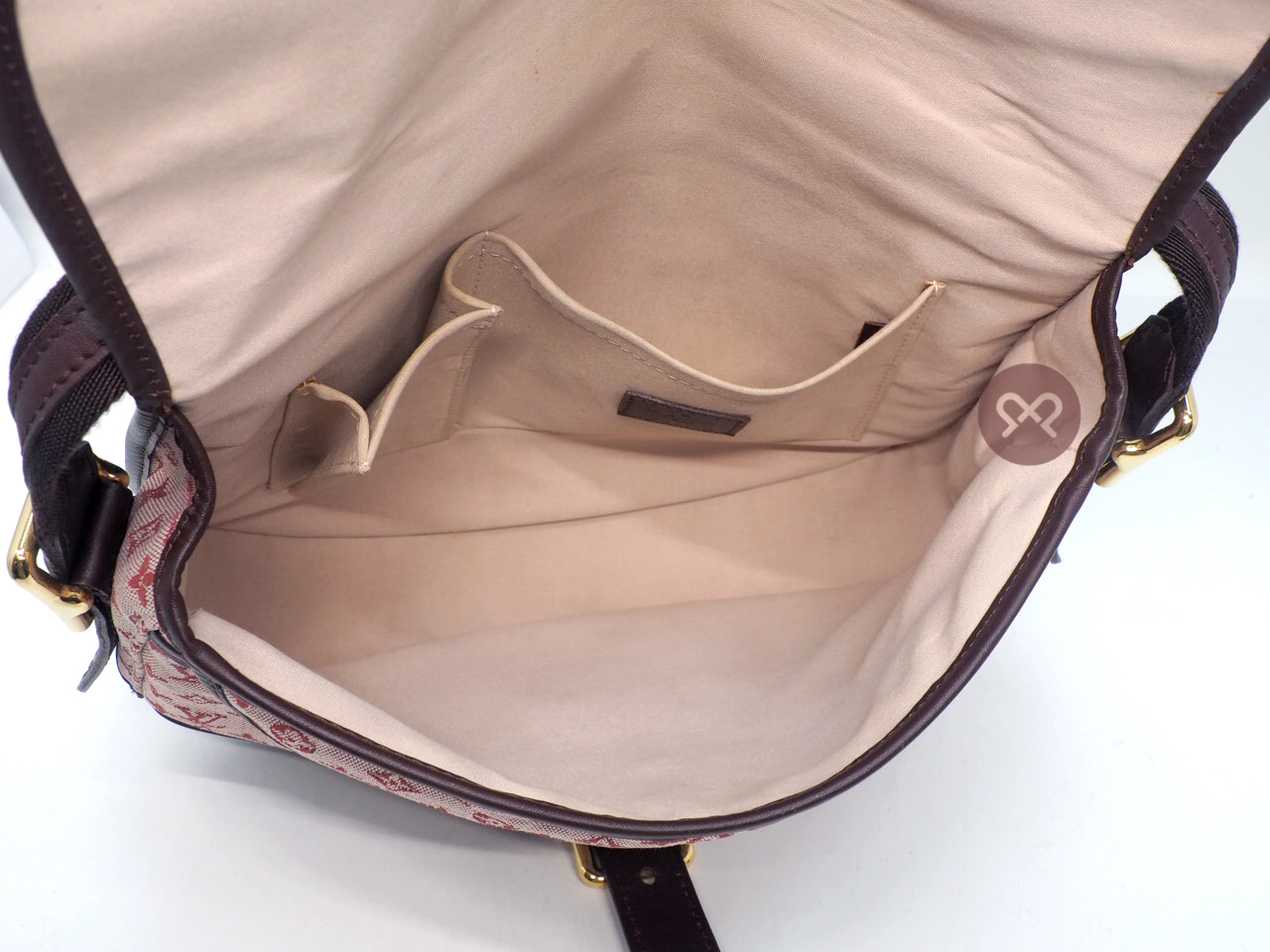 Louis Vuitton M92671 Cerise/ Cherry Monogram Mini Lin Canvas Berangere Document Shoulder/ Crossbody Bag ( TH0014) - Image 8