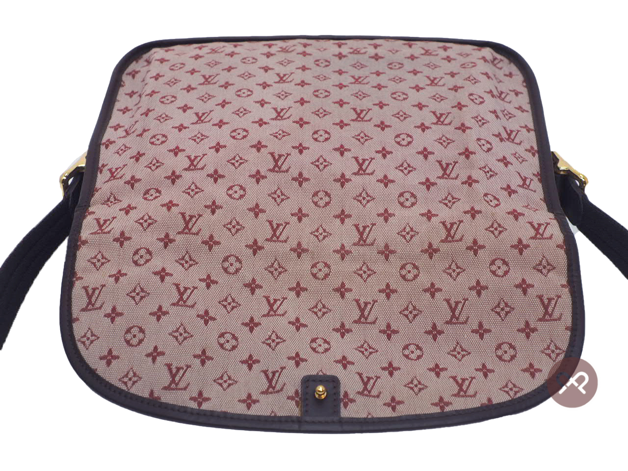 Louis Vuitton M92671 Cerise/ Cherry Monogram Mini Lin Canvas Berangere Document Shoulder/ Crossbody Bag ( TH0014) - Image 6