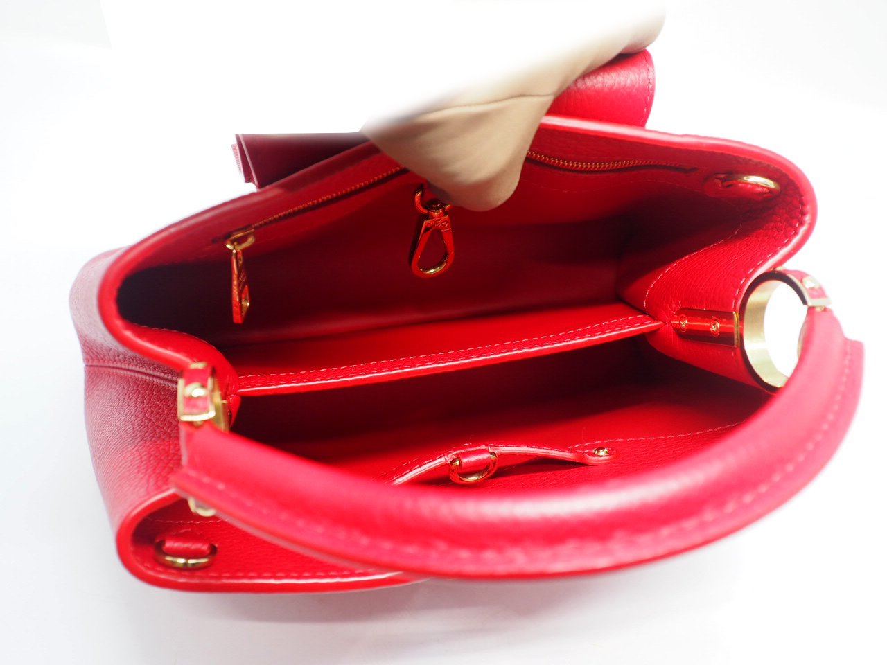 Louis Vuitton M52689 Capucines BB Scarlett Red Tote/ Shoulder bag - Image 8