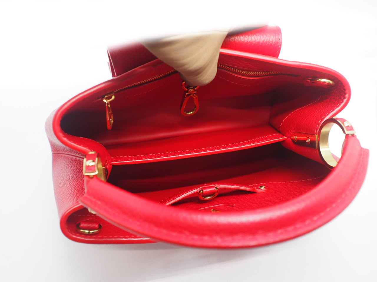 Louis Vuitton M52689 Capucines BB Scarlett Red Tote/ Shoulder bag - Image 10