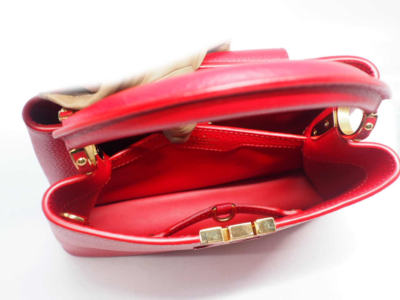 Louis Vuitton M52689 Capucines BB Scarlett Red Tote/ Shoulder bag - Image 9