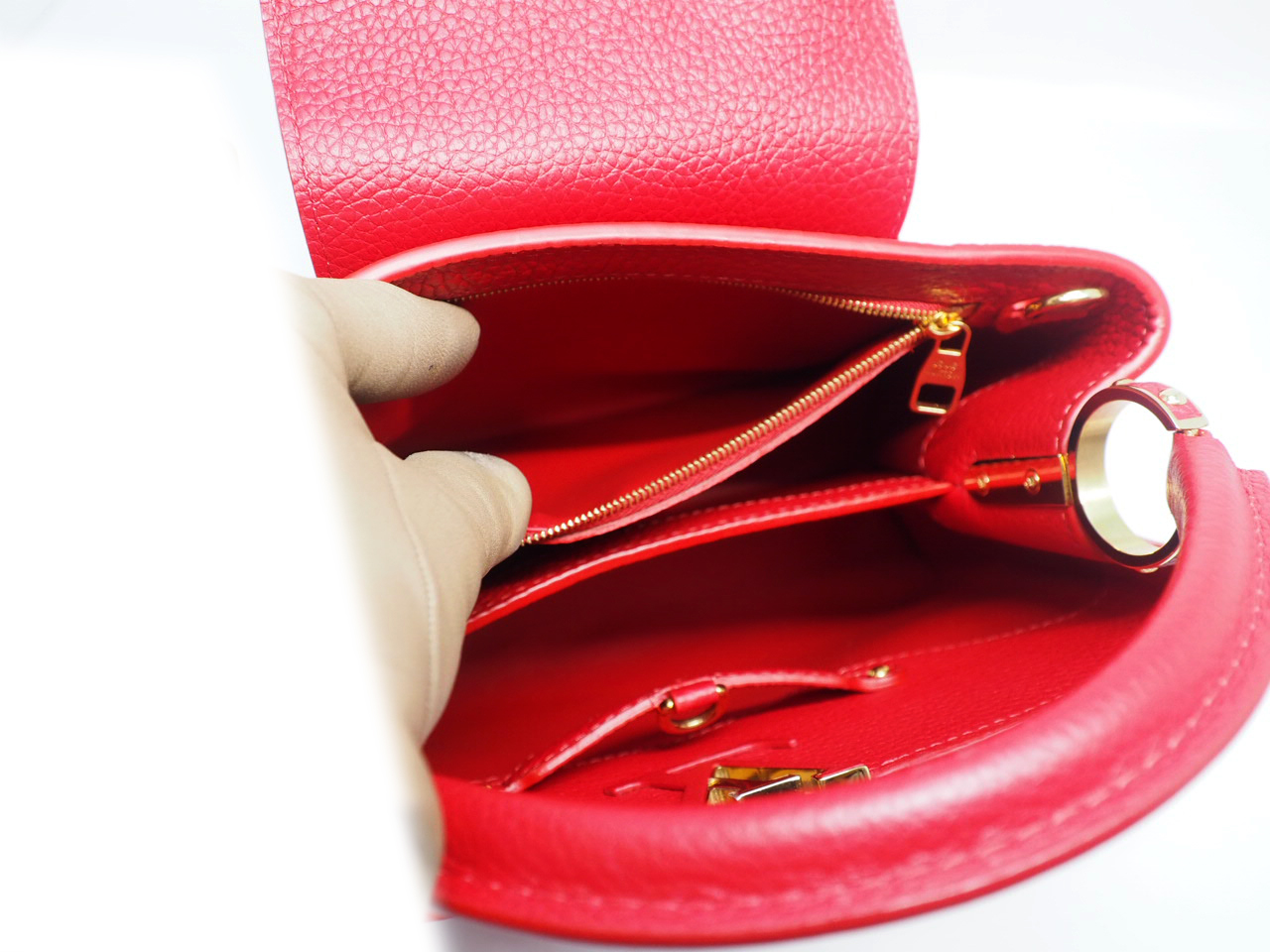Louis Vuitton M52689 Capucines BB Scarlett Red Tote/ Shoulder bag - Image 11