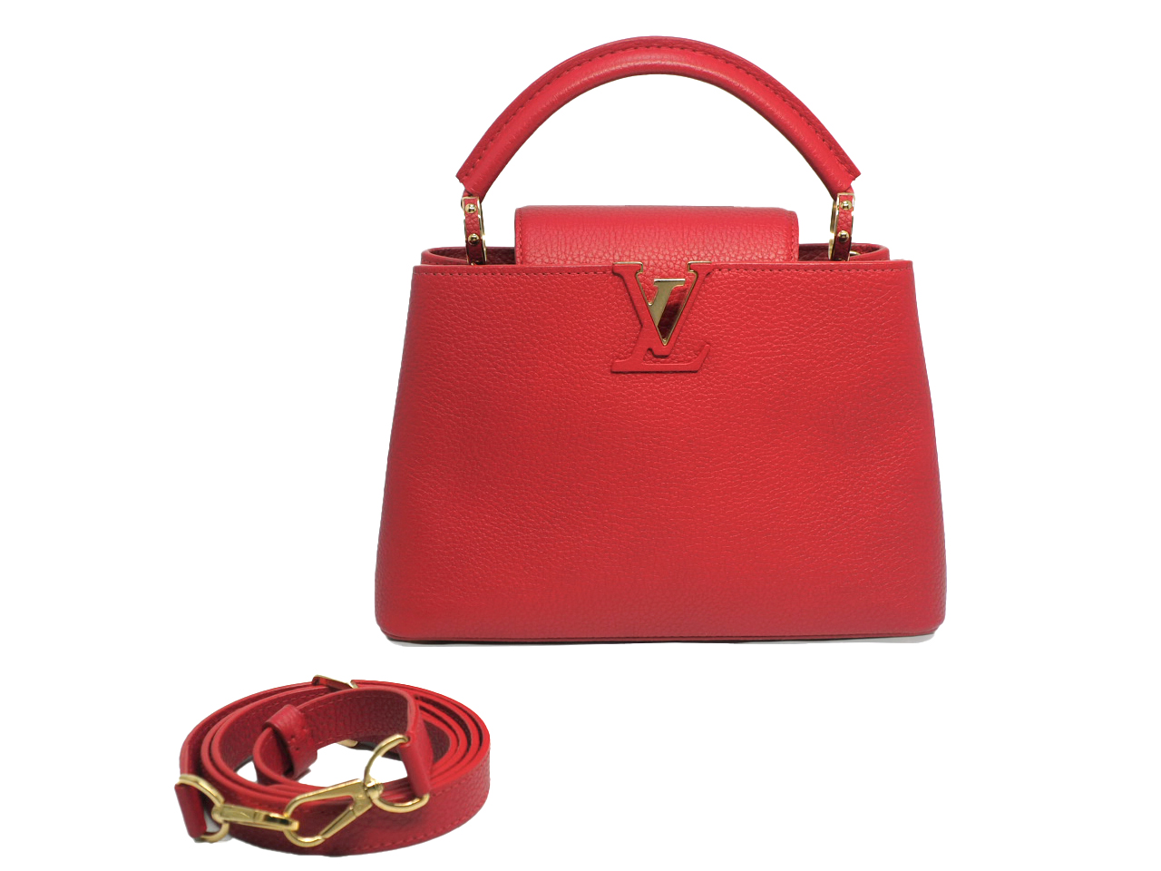 Louis Vuitton M52689 Capucines BB Scarlett Red Tote/ Shoulder bag