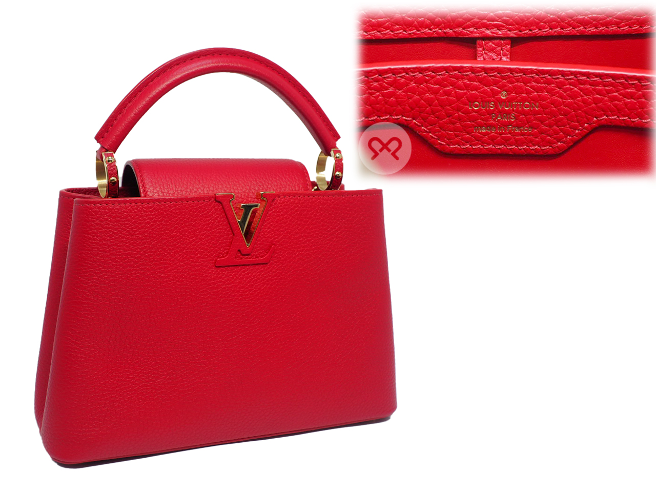 Louis Vuitton M52689 Capucines BB Scarlett Red Tote/ Shoulder bag - Image 2