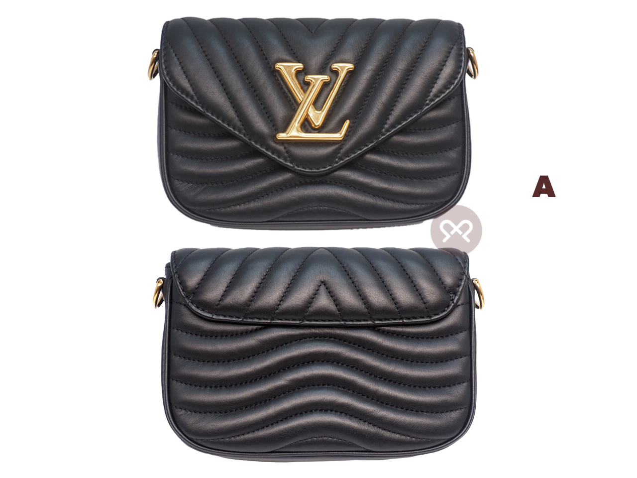 Louis Vuitton M56461 Black Calf Leather New Wave Multi Pochette Handbag - Image 4