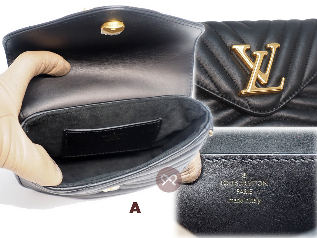 Louis Vuitton M56461 Black Calf Leather New Wave Multi Pochette Handbag - Image 5