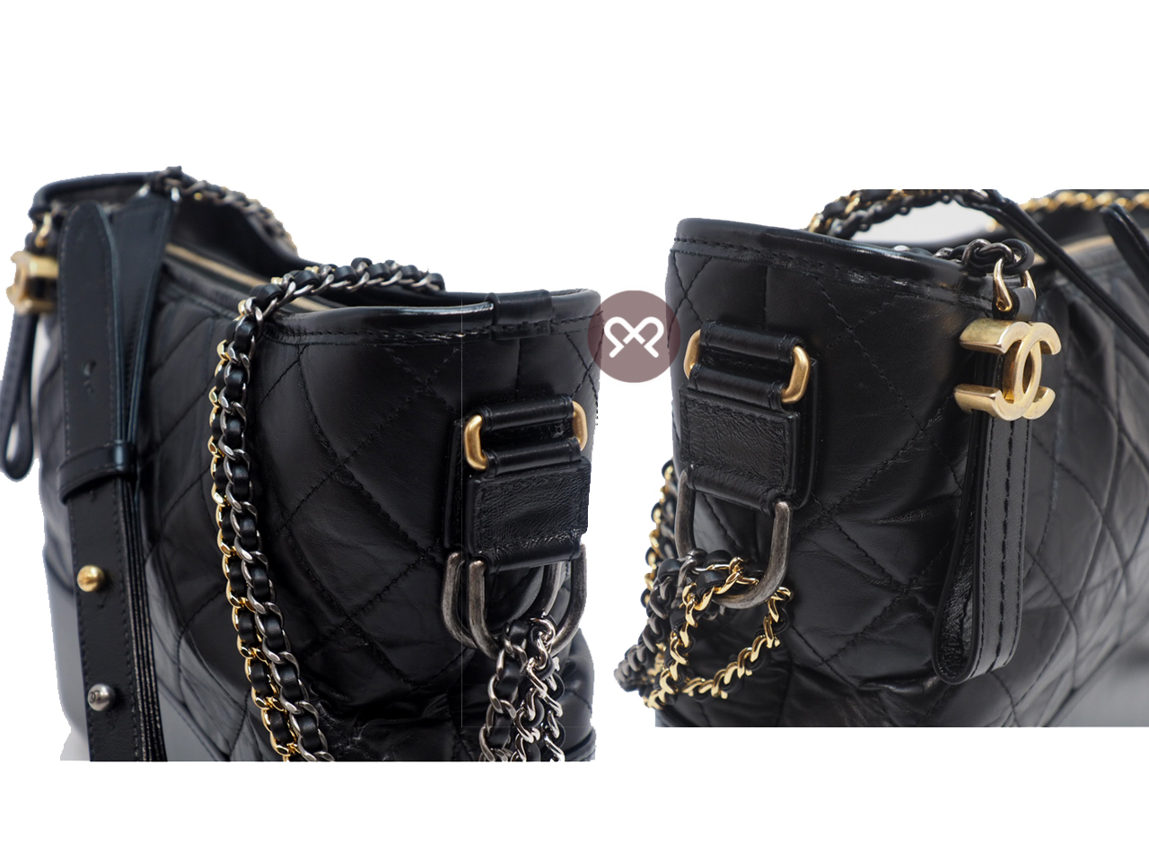 CHANEL 25310098 A93824Y 28cm Black Quilted Leather Gabrielle Large Hobo Shoulder bag - Image 6