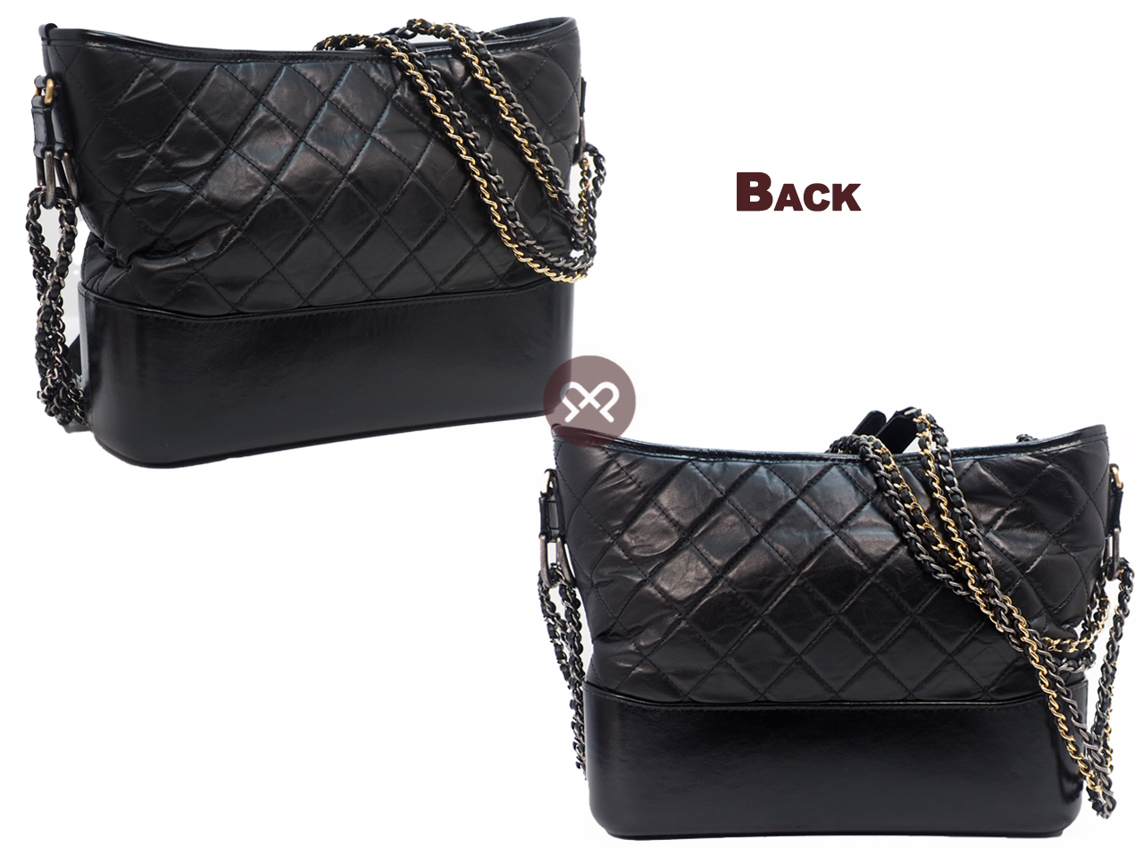 CHANEL 25310098 A93824Y 28cm Black Quilted Leather Gabrielle Large Hobo Shoulder bag - Image 4