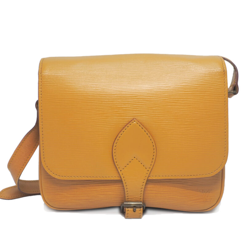 Louis Vuitton M52246 Cult Ciel/ Beige Epi Leather Cartouchiere Bag (MI871)