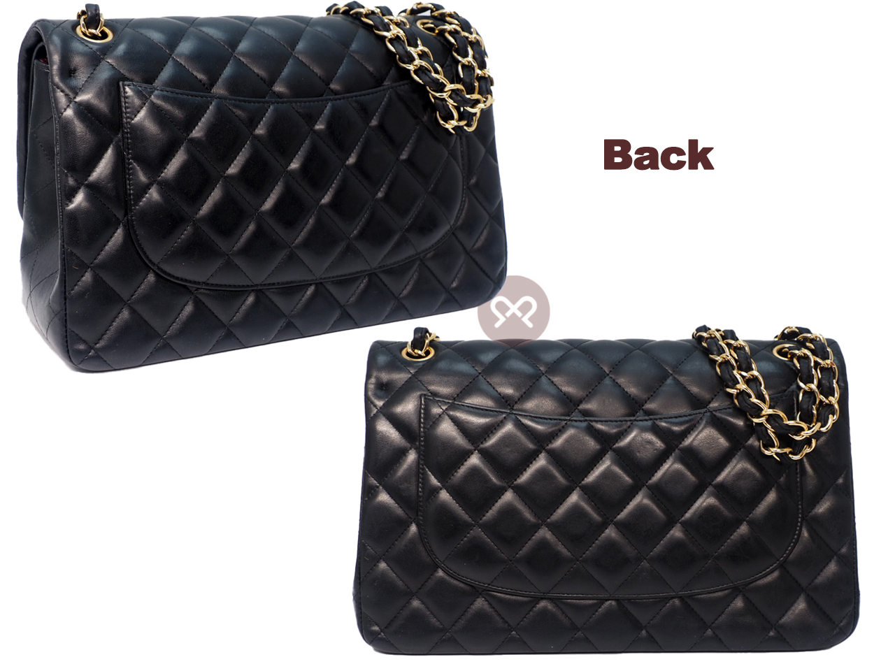 Chanel 14980709 Black Lambskin A58600 Classic Jumbo Double Flap 30cm Gold Hardware Bag - Image 3