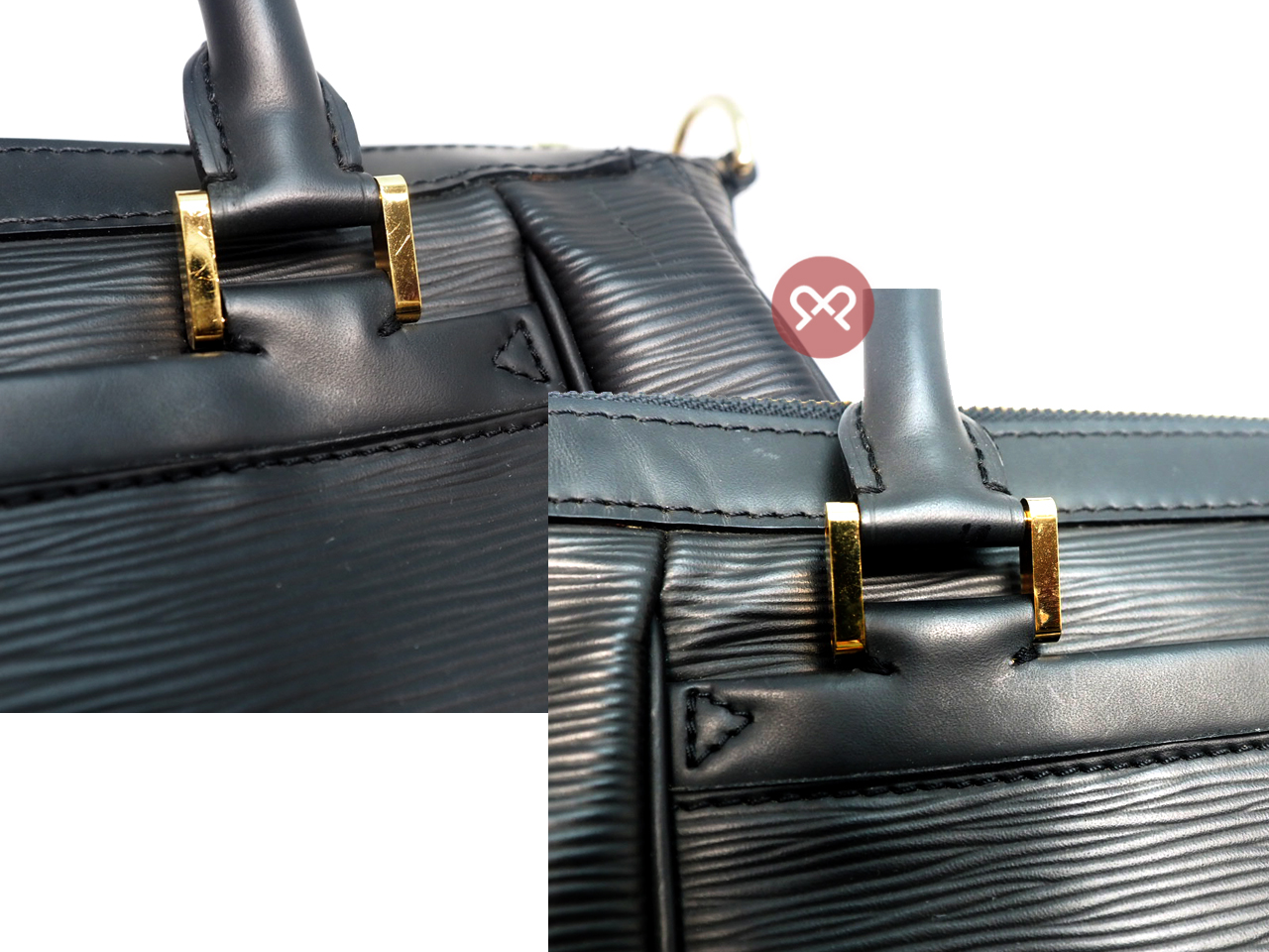 Louis Vuitton M58912 Epi Leather Black Dhanura PM Tote/ Shoulder/ Crossbody Bag (AR0054) - Image 7