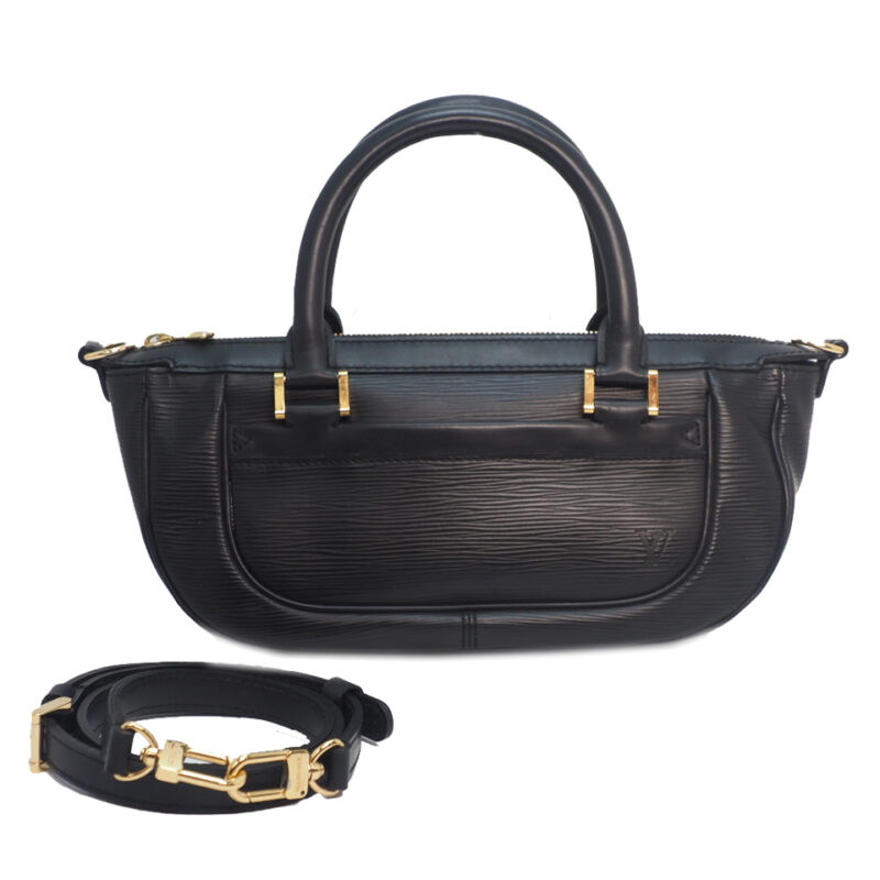 Louis Vuitton M58912 Epi Leather Black Dhanura PM Tote/ Shoulder/ Crossbody Bag (AR0054)