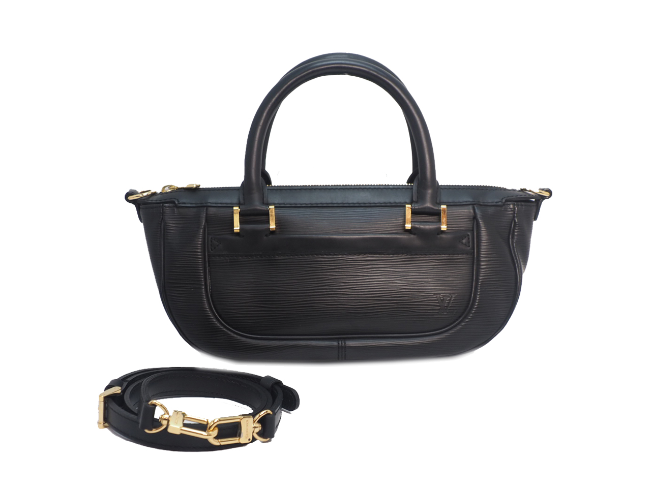 Louis Vuitton M58912 Epi Leather Black Dhanura PM Tote/ Shoulder/ Crossbody Bag (AR0054)