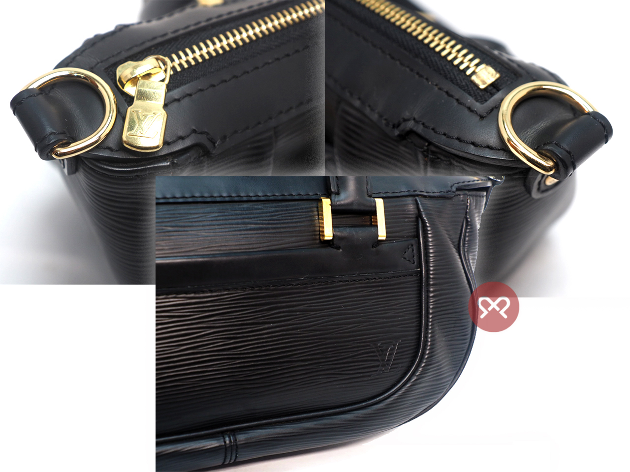 Louis Vuitton M58912 Epi Leather Black Dhanura PM Tote/ Shoulder/ Crossbody Bag (AR0054) - Image 6